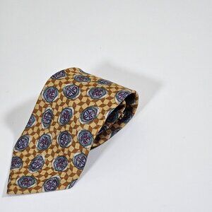 Burberrys Silk Tie Multicolor Floral Geo USA Made Boho W 4 L58.75 inches Vintage